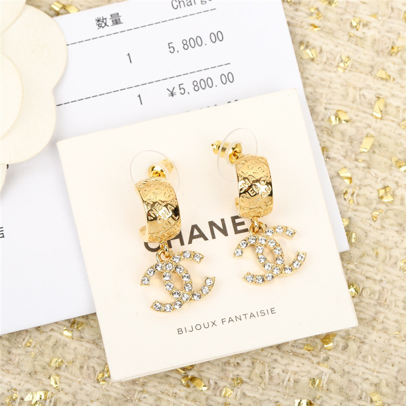 Ch**el letter earrings