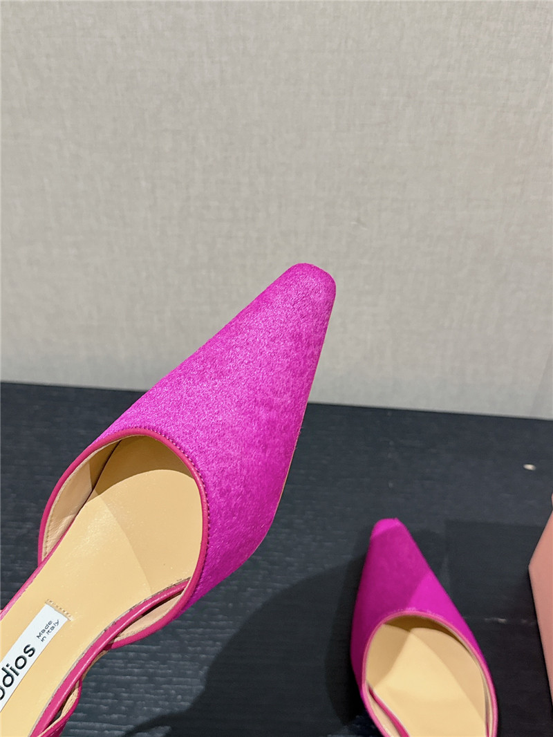Acne Studios Fuchsia Suede Slingback Shoes