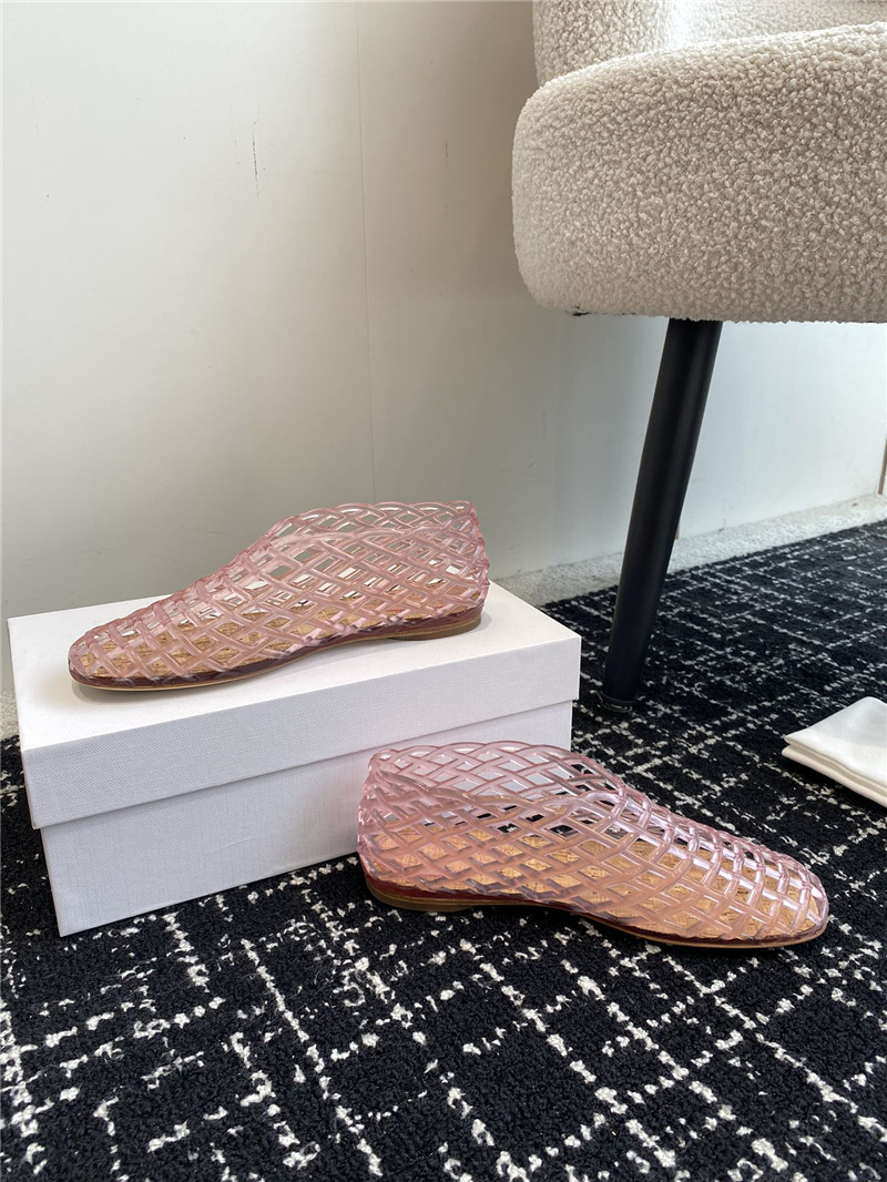 The R0w mara transparent ballet flats in pink