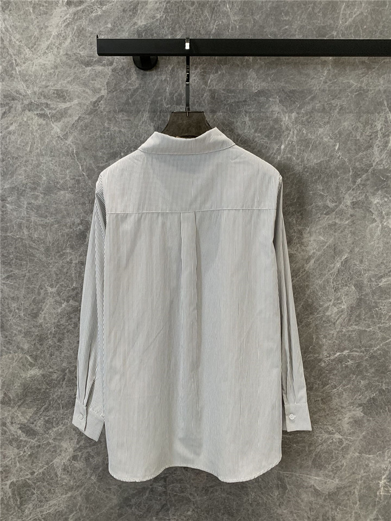 Ch**el pearl logo striped long sleeve shirt replica d&g clothing