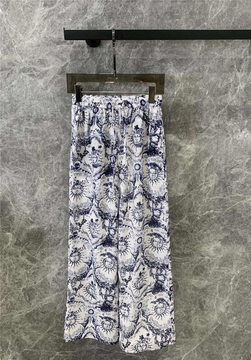 D10r sun goddess print casual trousers replica designer clothes
