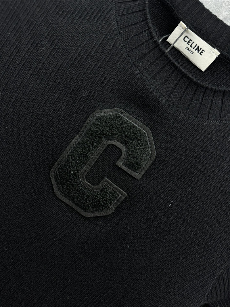 Ce1i*e embroidered knitted short-sleeved top replica d&g clothing