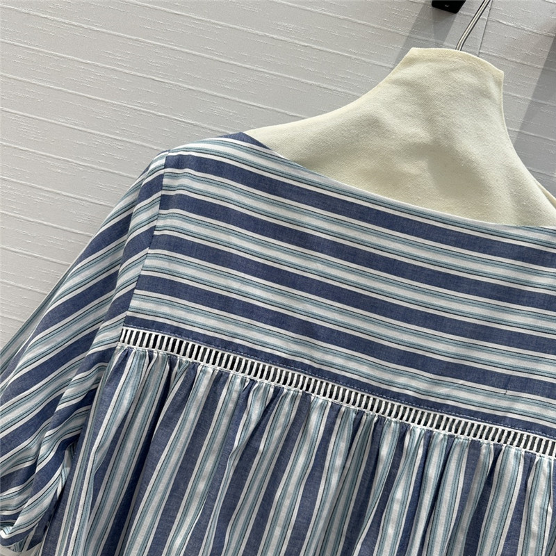 Chloé color-block striped boat neck shirt replica clothes