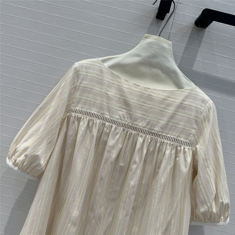 Chloé color-block striped boat neck shirt replica clothes