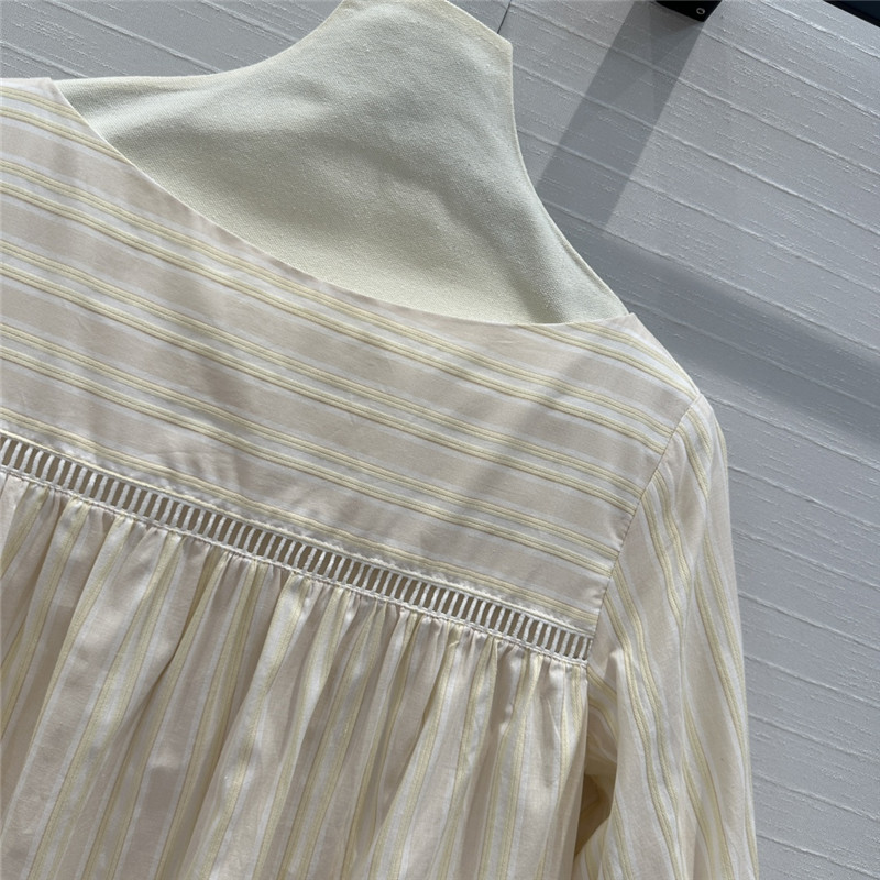 Chloé color-block striped boat neck shirt replica clothes