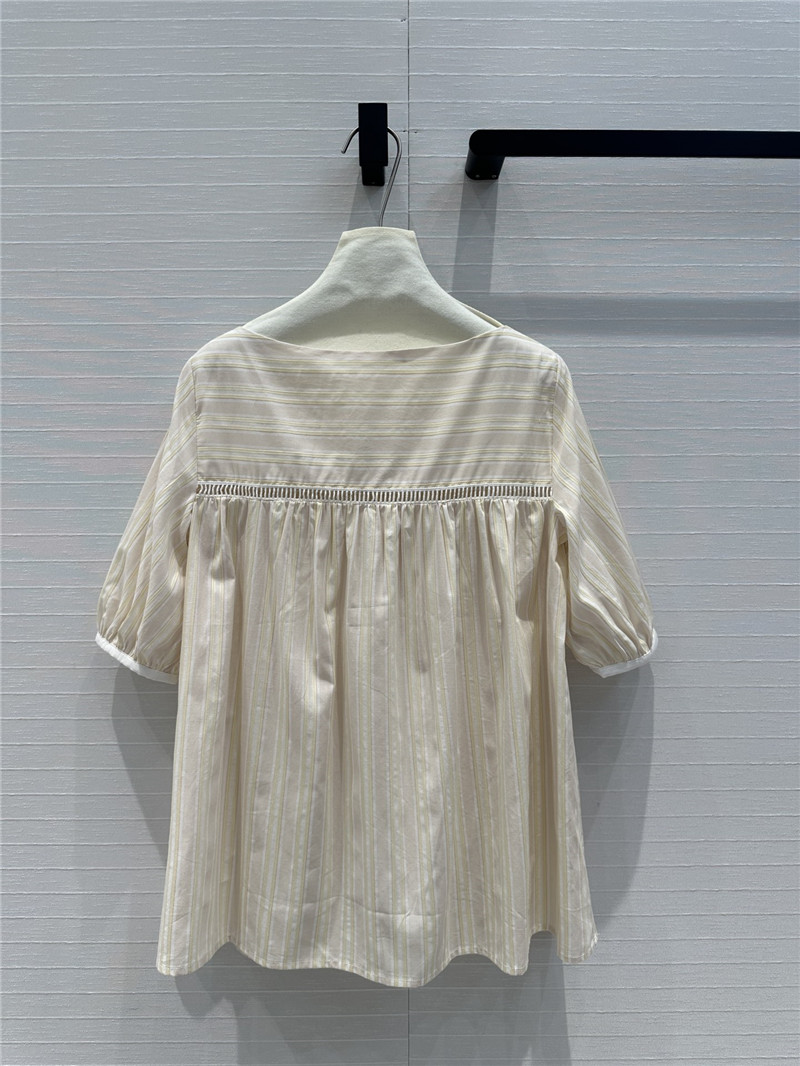 Chloé color-block striped boat neck shirt replica clothes