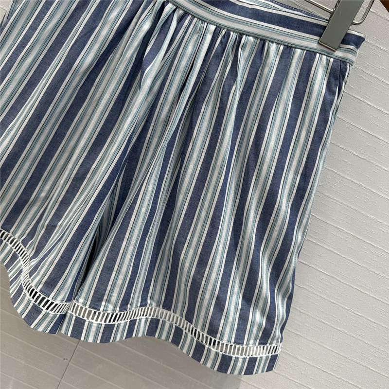 Chloé crochet hollow trim striped shorts replica d&g clothing