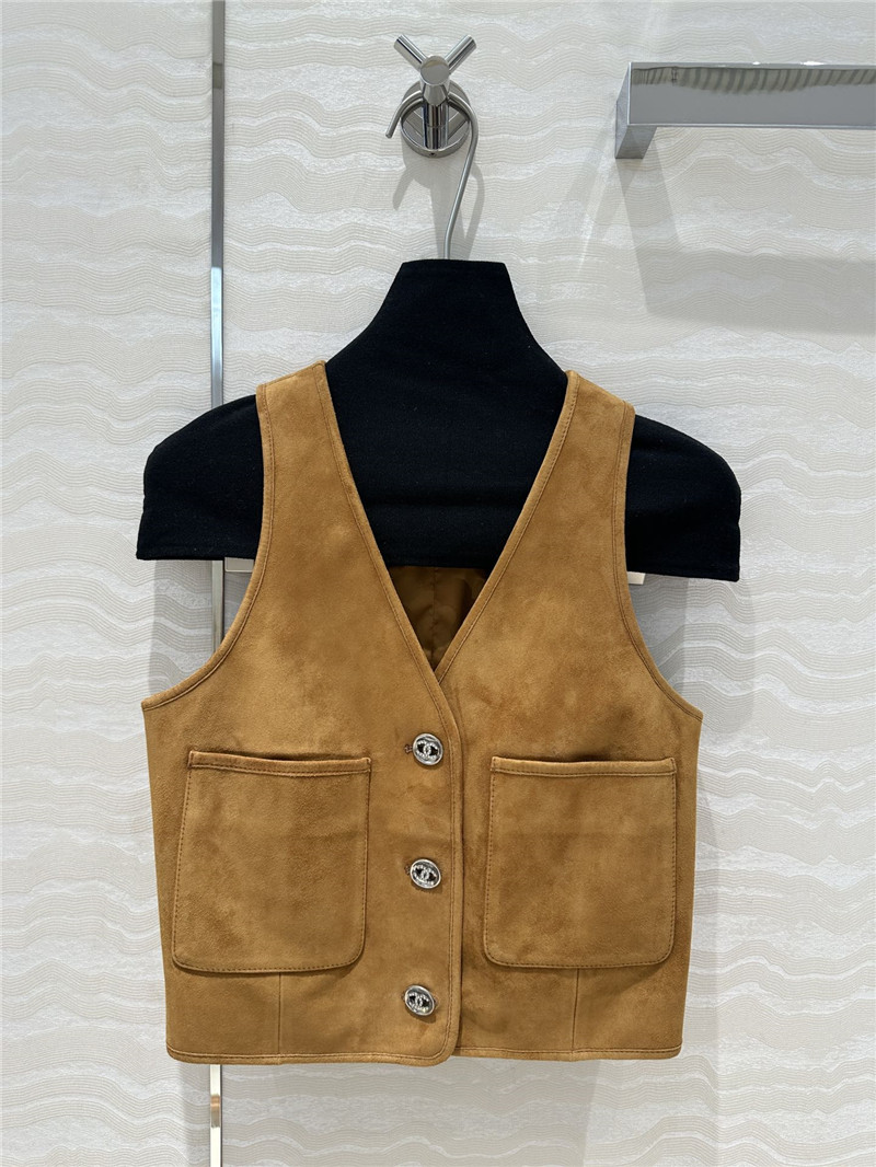 Ch**el leather vest replica d&g clothing