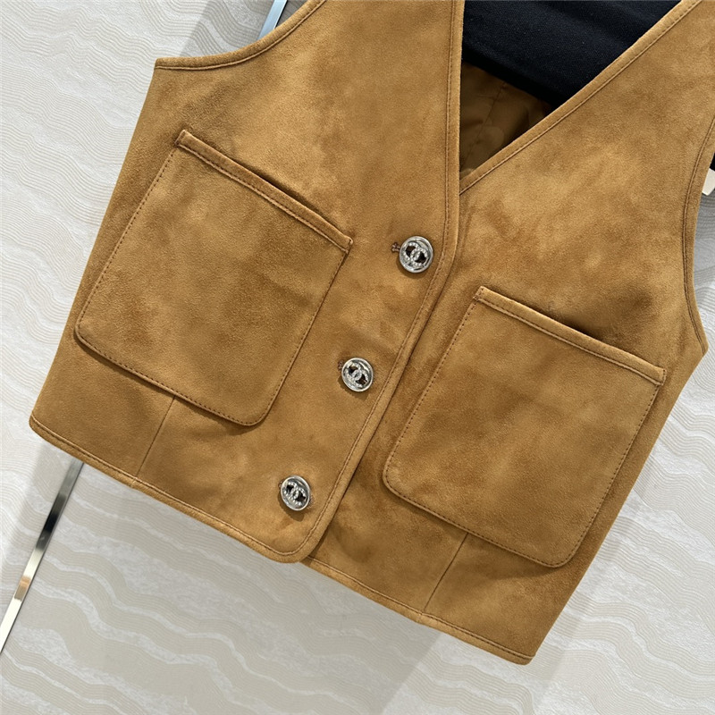 Ch**el leather vest replica d&g clothing