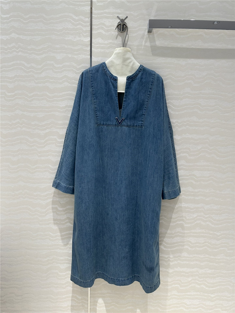 Va1e*ntin0 vintage denim maxi skirt replica clothes