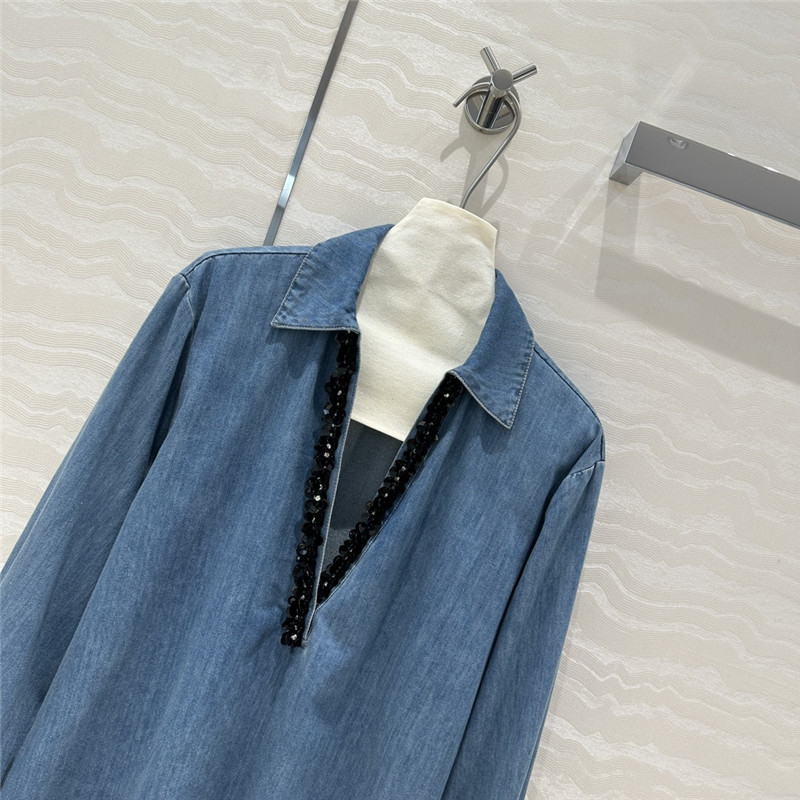 Va1e*ntin0 vintage denim shirt replica clothing
