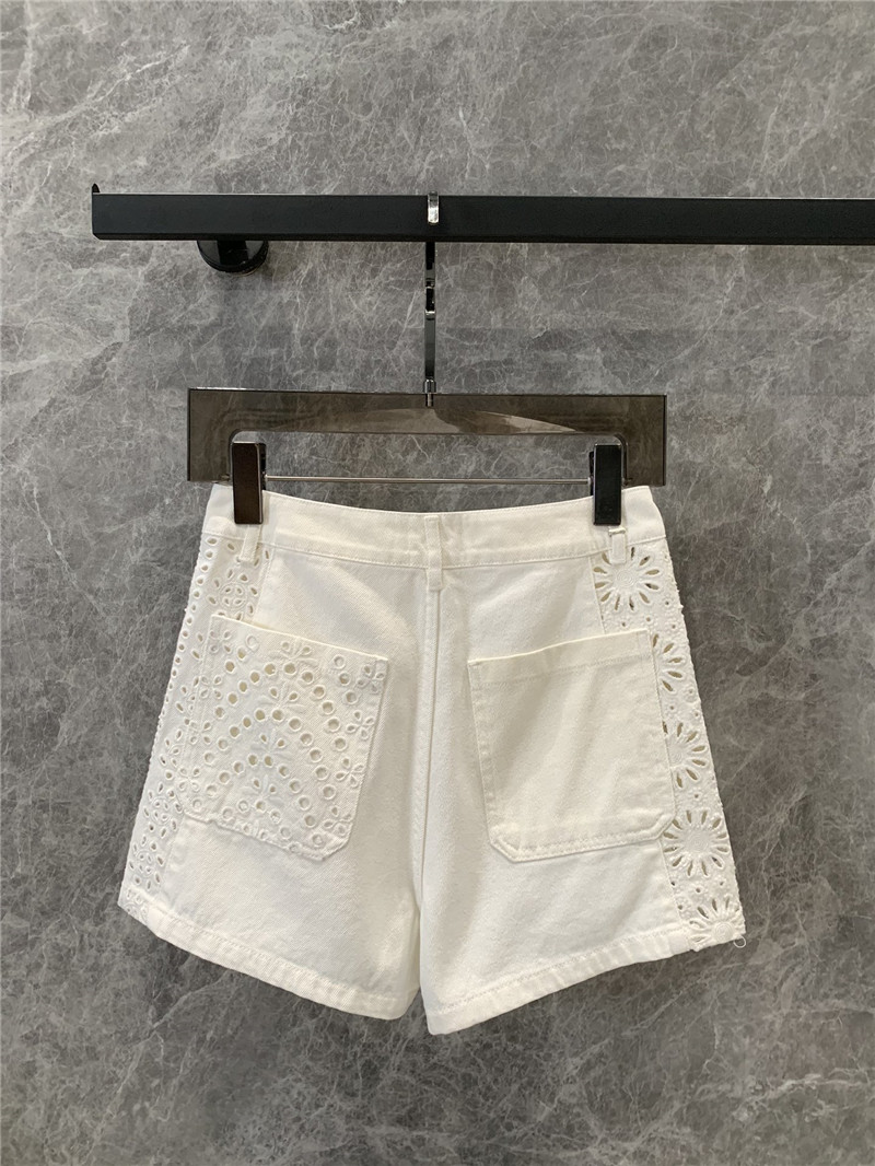 D10r heavy embroidery denim shorts cheap replica designer clothes