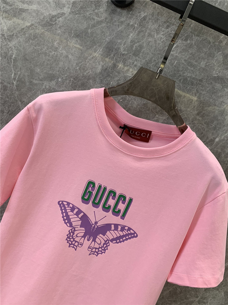 Gvc*1 butterfly print short sleeve t-shirt replica clothing