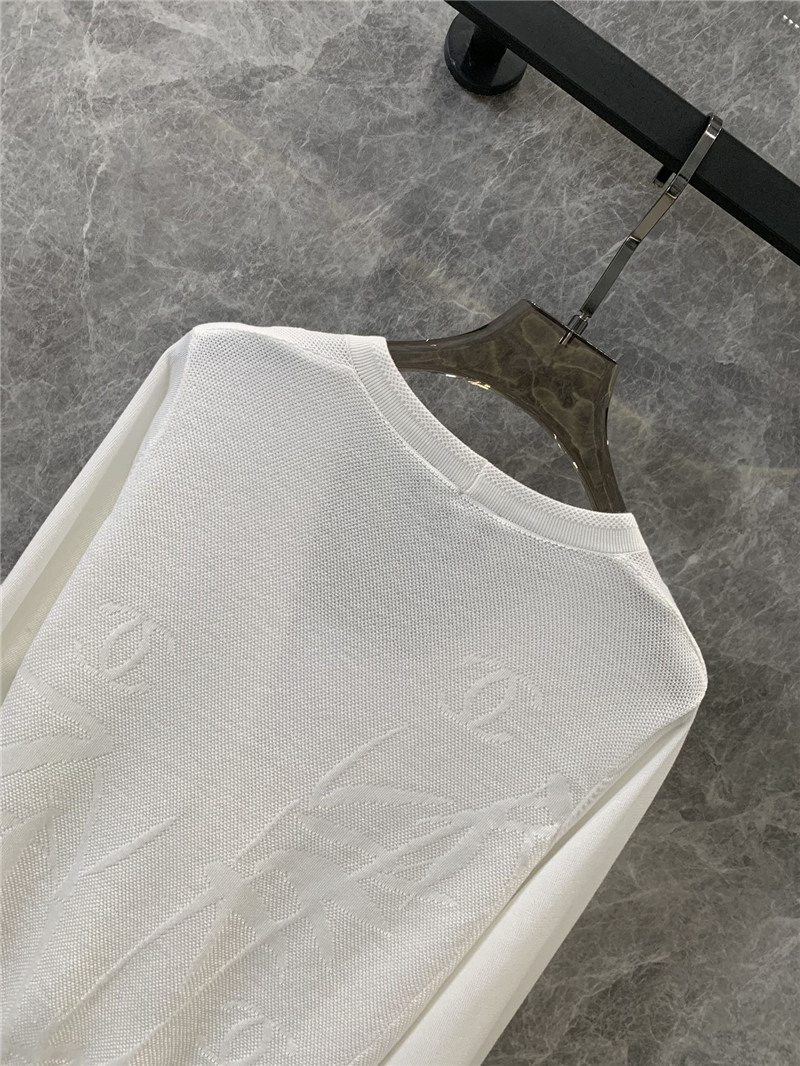 Ch**el v-neck single-breasted jacquard knit cardigan replica clothes
