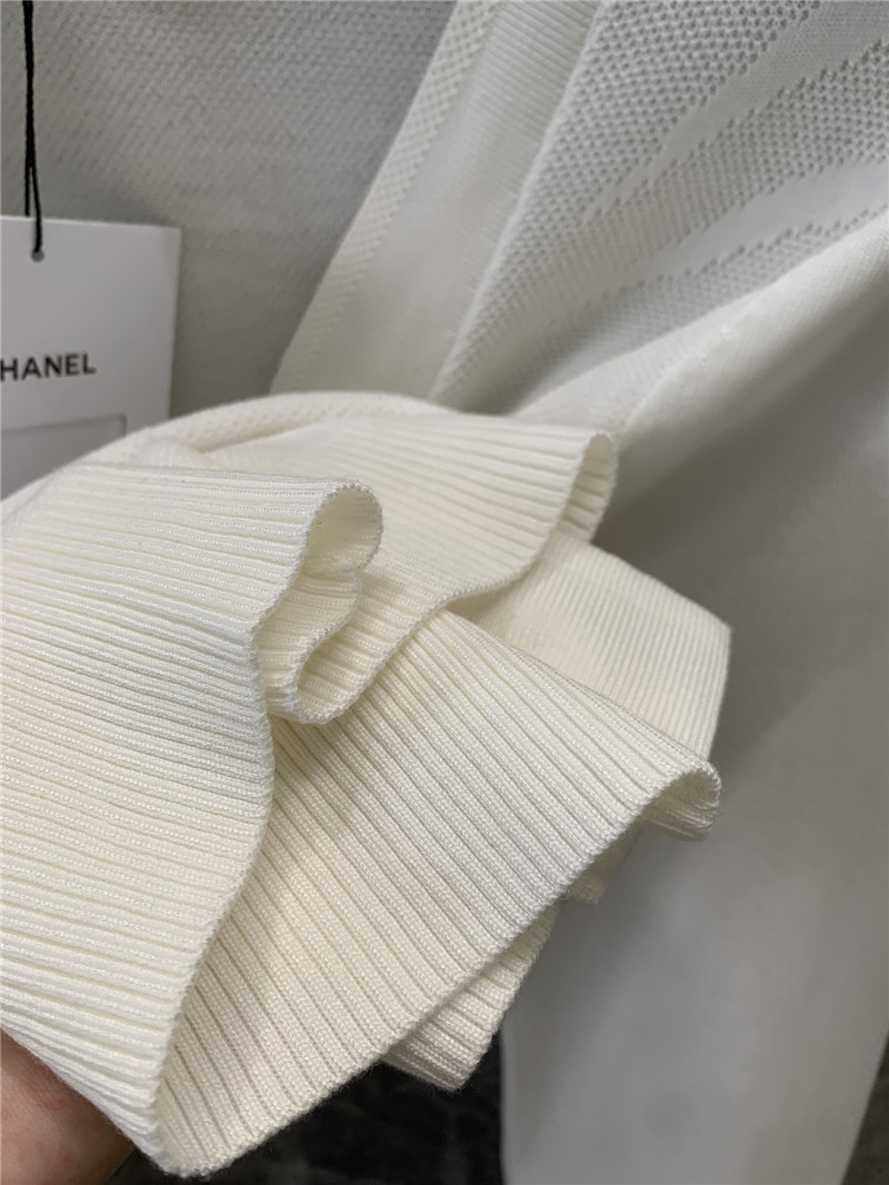 Ch**el v-neck single-breasted jacquard knit cardigan replica clothes