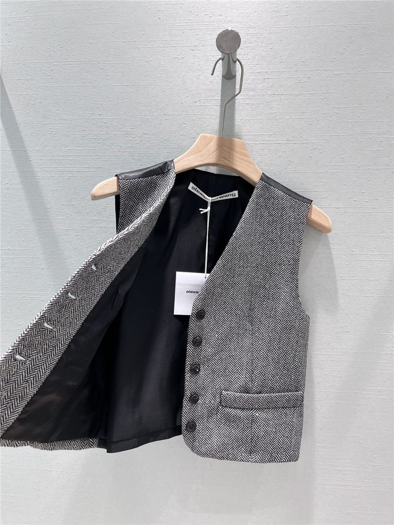 A1exa*der wang contrast color stitching suit vest replica clothes