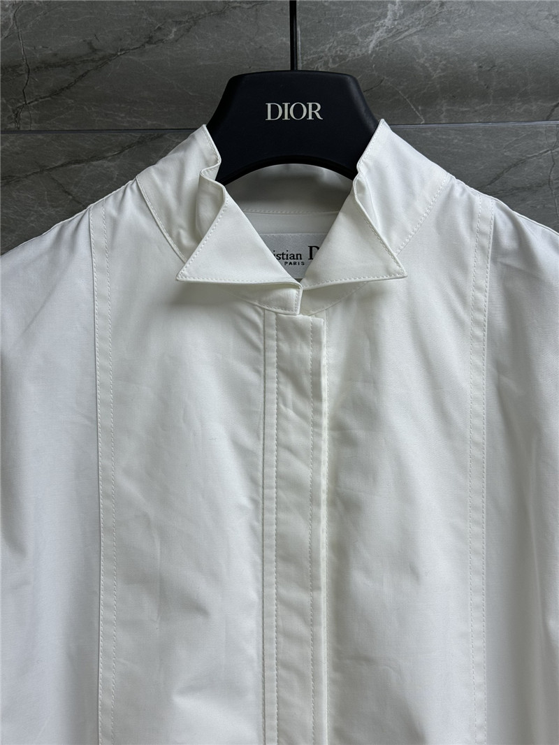 D10r white belted sleeveless shirt dress