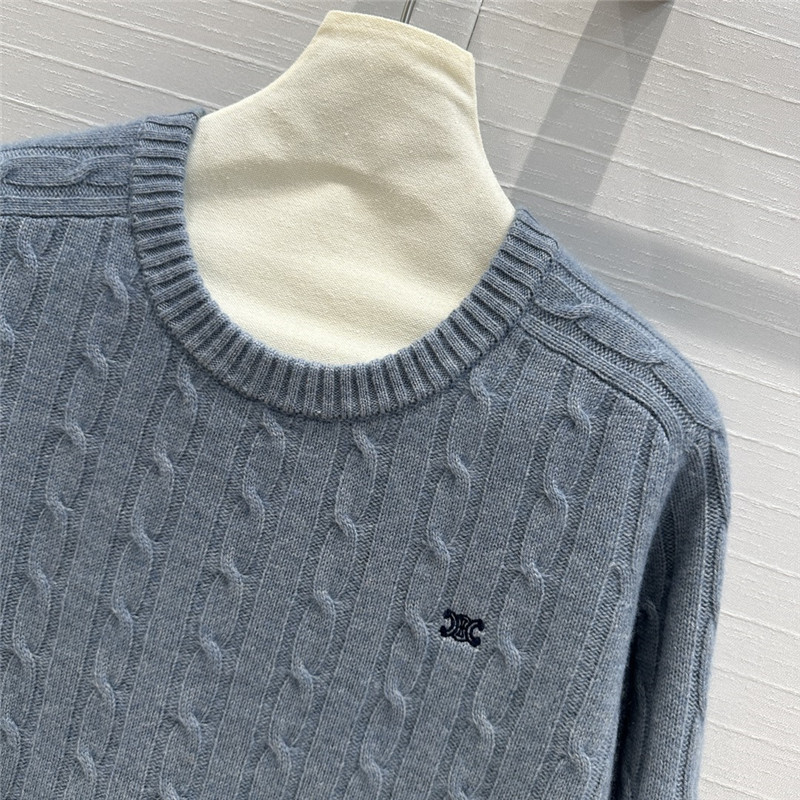 Ce1i*e cable knit cashmere sweater replica designer clothes