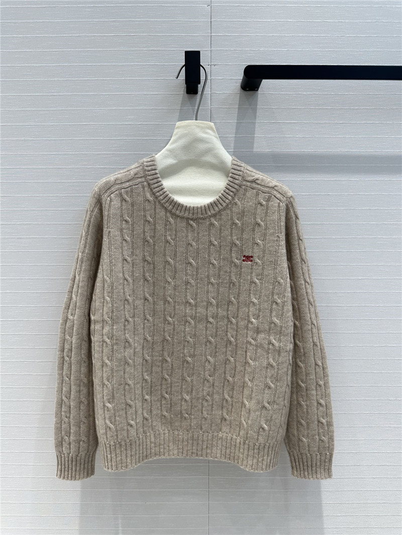 Ce1i*e cable knit cashmere sweater replica designer clothes