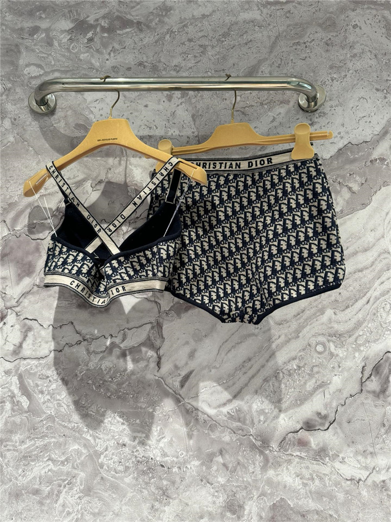 D10r classic monogram inner wear two-piece set replica clothing