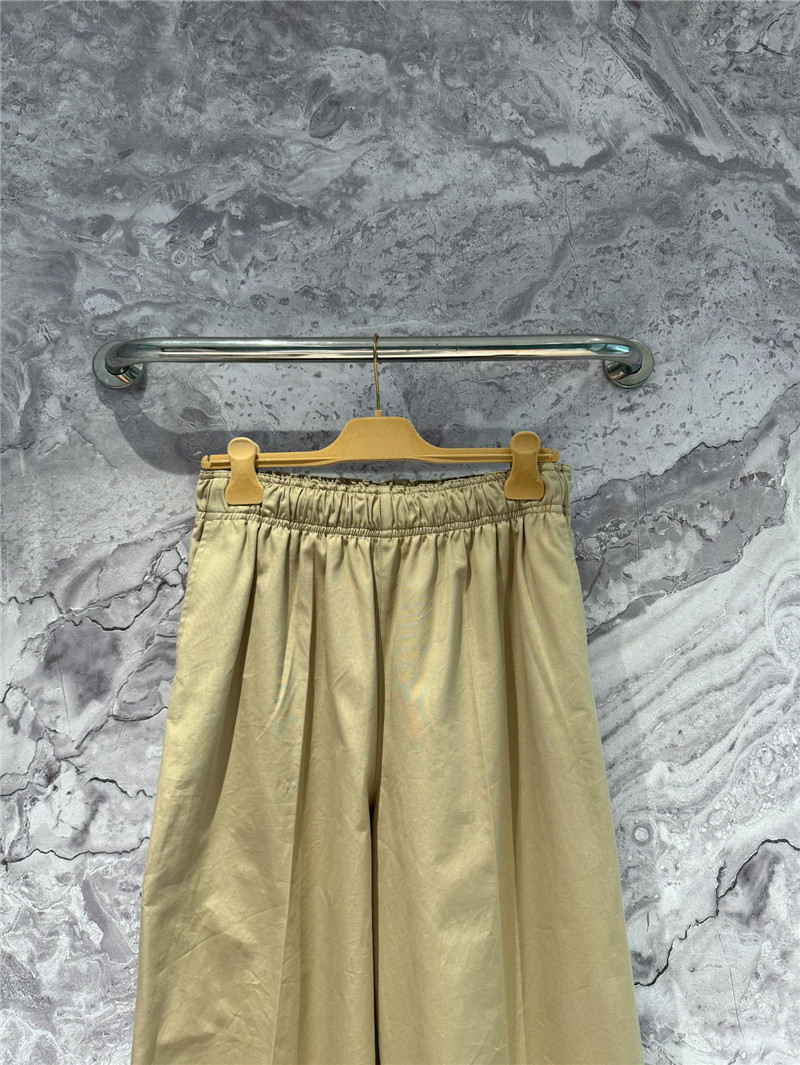 Pra*a khaki elastic waist trousers cheap replica designer clothes
