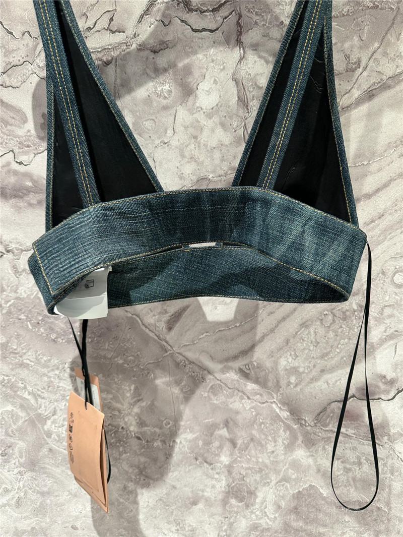 M1um1u denim tube top cheap replica designer clothes