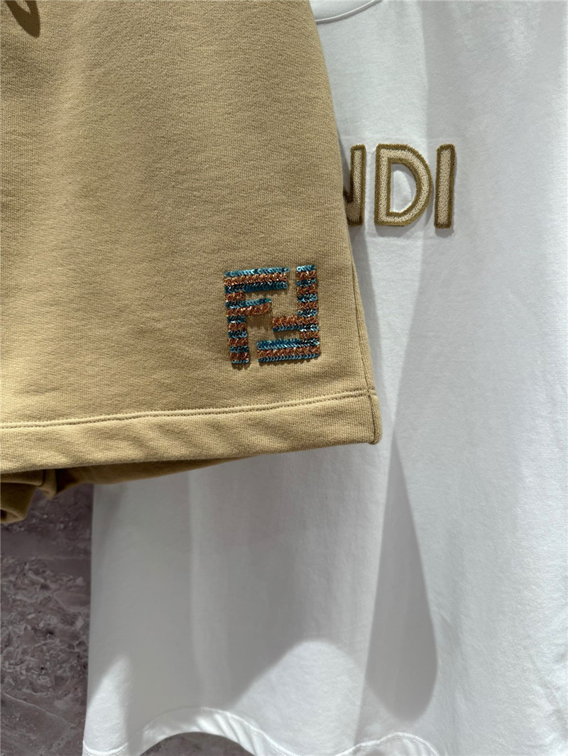 F**di beaded casual shorts replica designer clothing websites