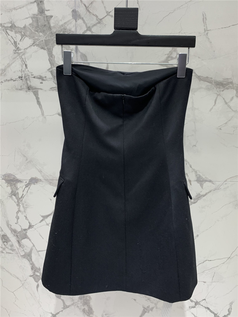 Balmain grained wool pearl tube top dress replica designer clothes