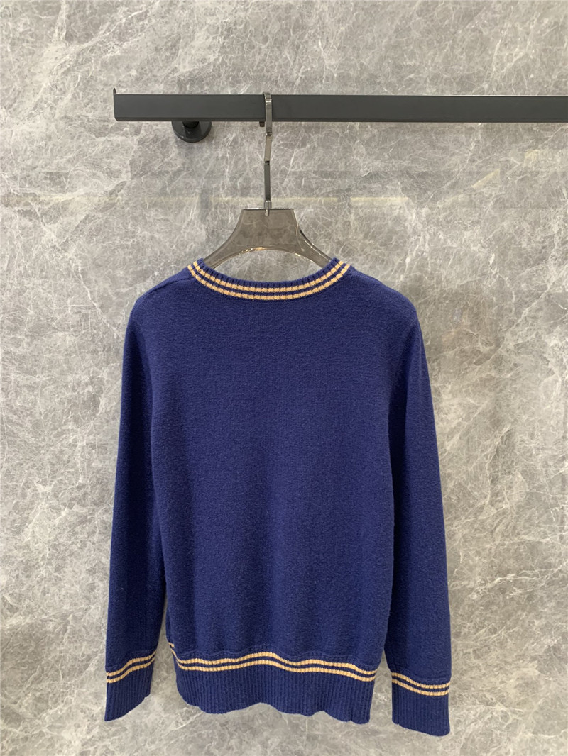 Pra*a knitted round neck pullover sweater replicas clothes