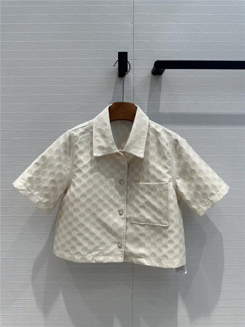 Gvc*1 old flower jacquard short sleeve jacket replica clothes