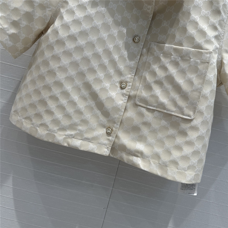 Gvc*1 old flower jacquard short sleeve jacket replica clothes