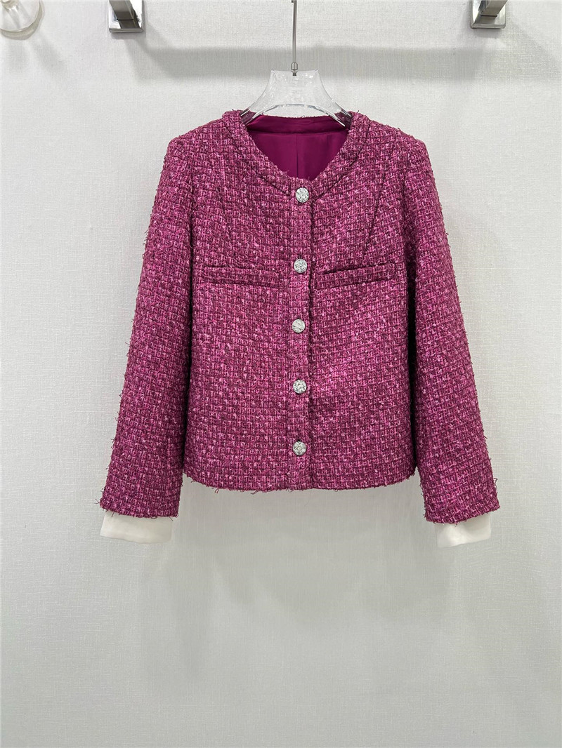 Ch**el tweed woven coat replica d&g clothing