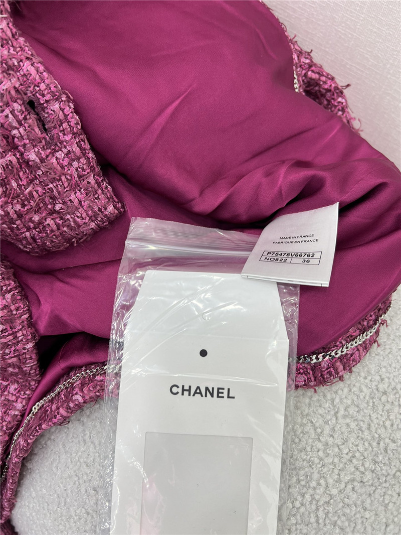 Ch**el tweed woven coat replica d&g clothing
