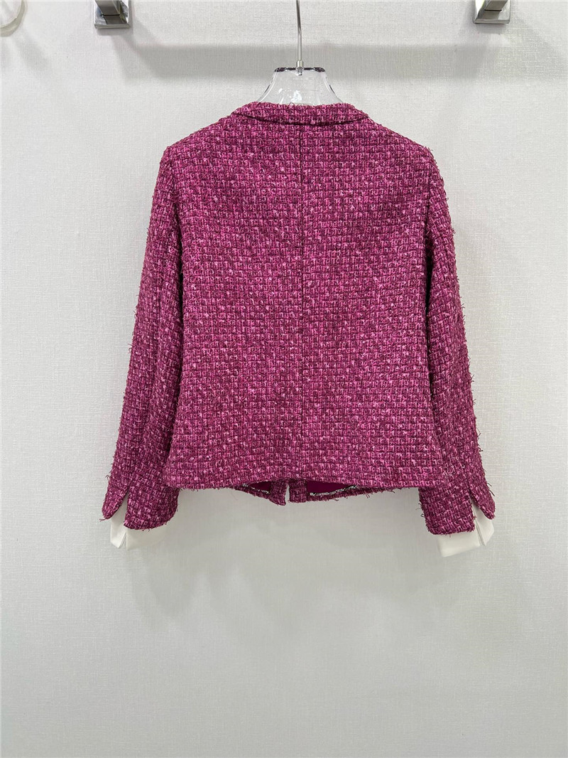 Ch**el tweed woven coat replica d&g clothing