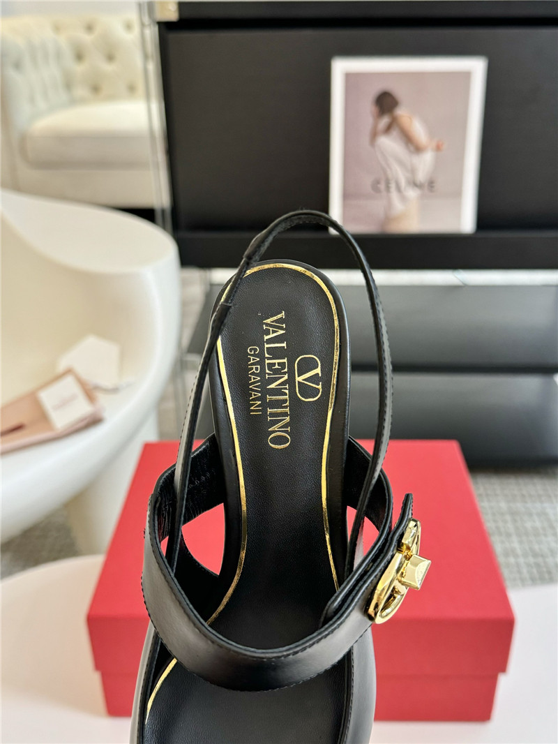 Va1e*ntin0 vlogo mary-jane slingback pumps black 60mm