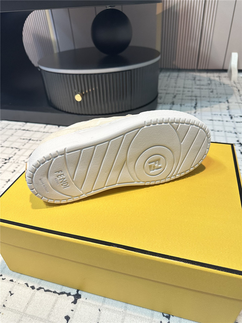 F**di match leather low top sneakers