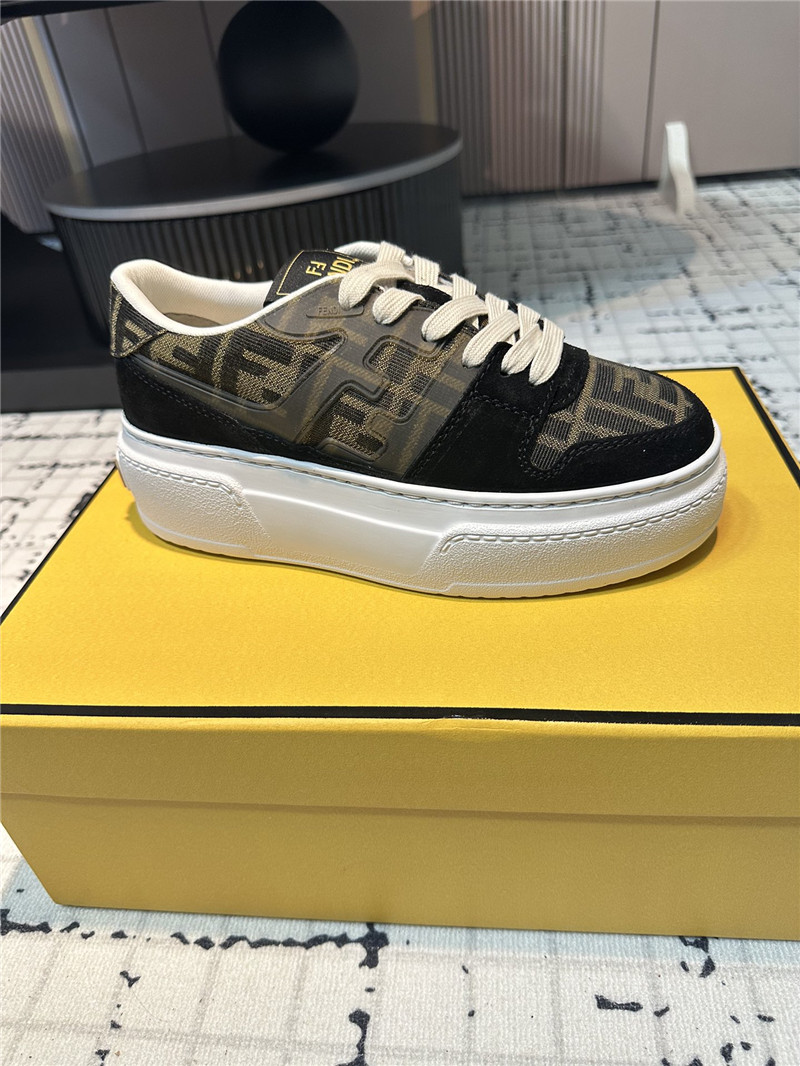F**di ff match leather low top sneakers for women