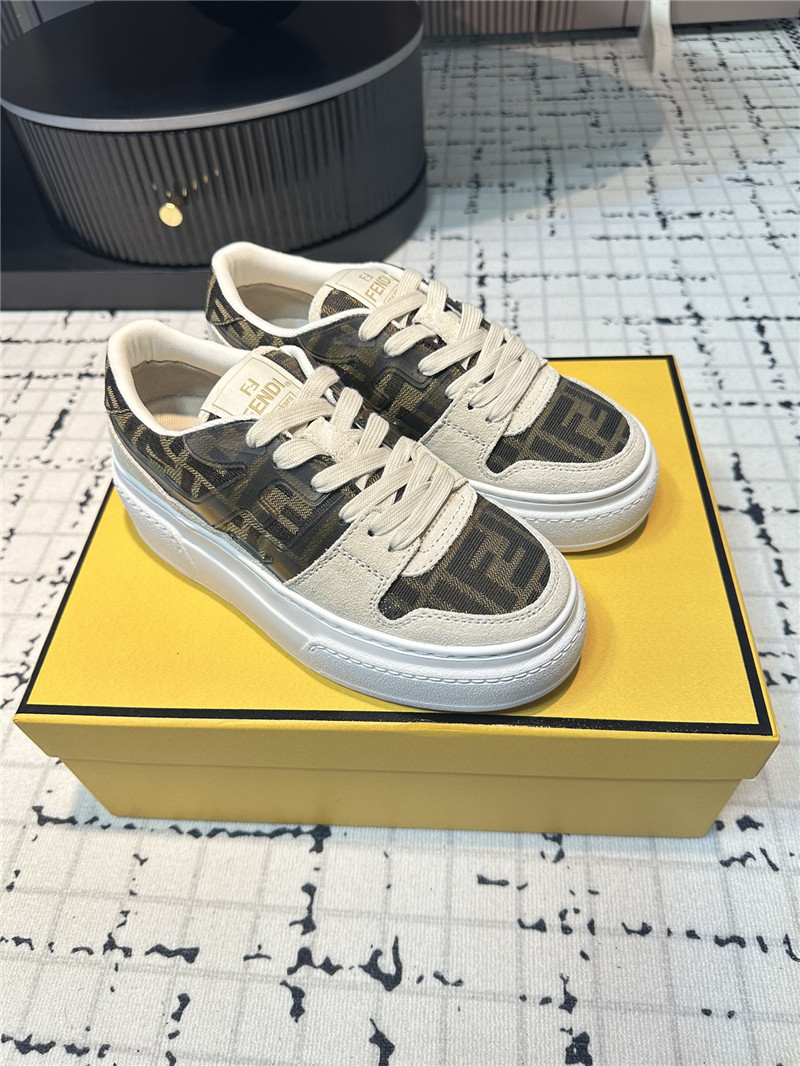 F**di ff logo match canvas low top sneakers
