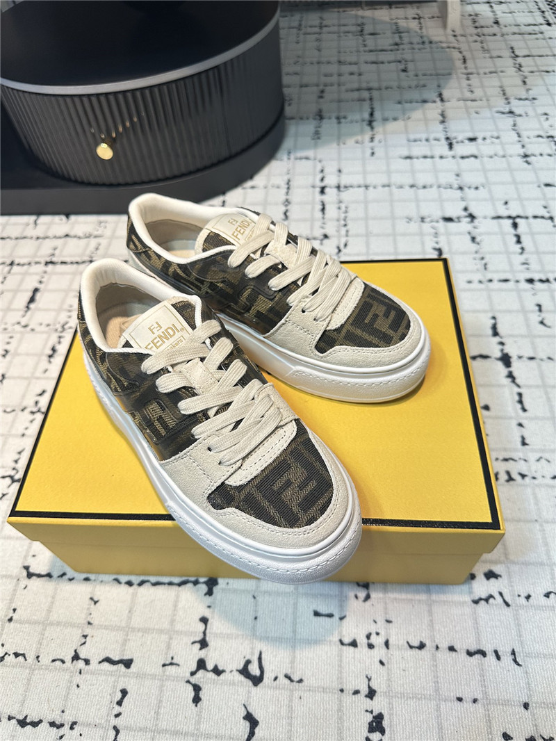 F**di ff logo match canvas low top sneakers