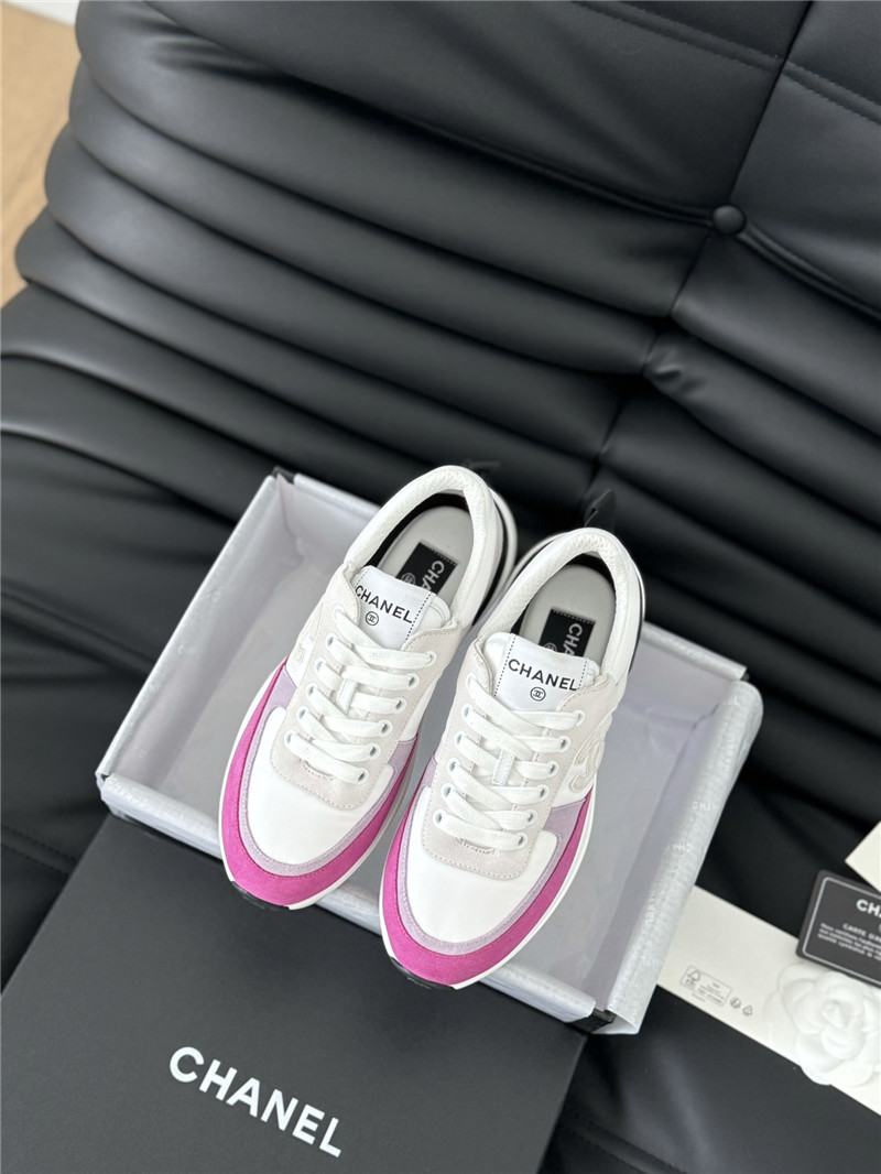 Ch**el suede lace-up sneakers for women