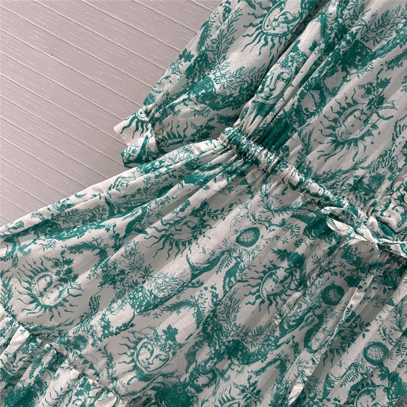 D10r jouy printed long-sleeved dress replica clothing sites