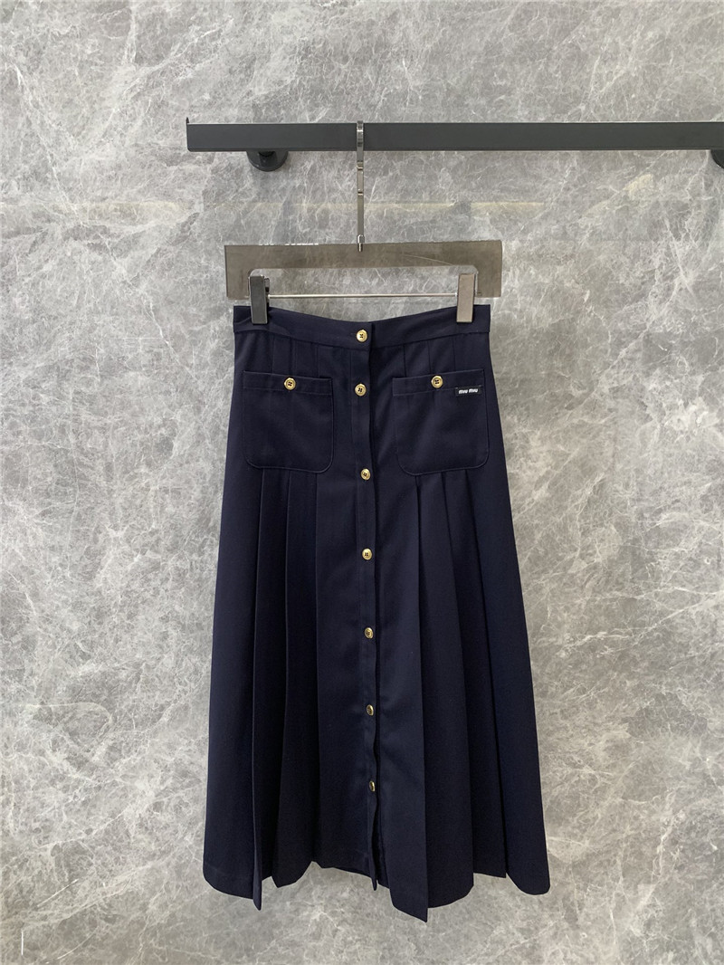 M1um1u pleated midi skirt cheap replica designer clothes
