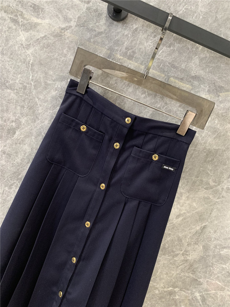 M1um1u pleated midi skirt cheap replica designer clothes