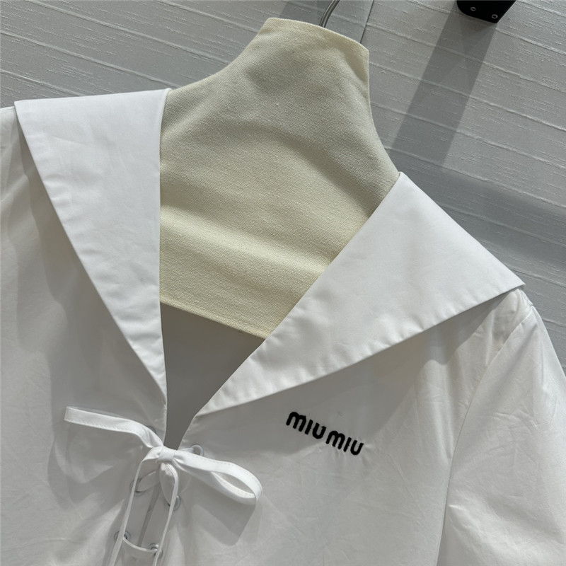 M1um1u shirt-style short-sleeved dress replica clothing