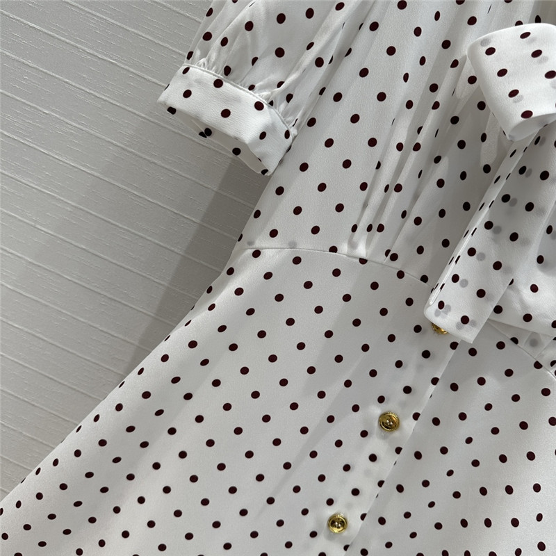 M1um1u puff sleeve silk dress replica clothing sites
