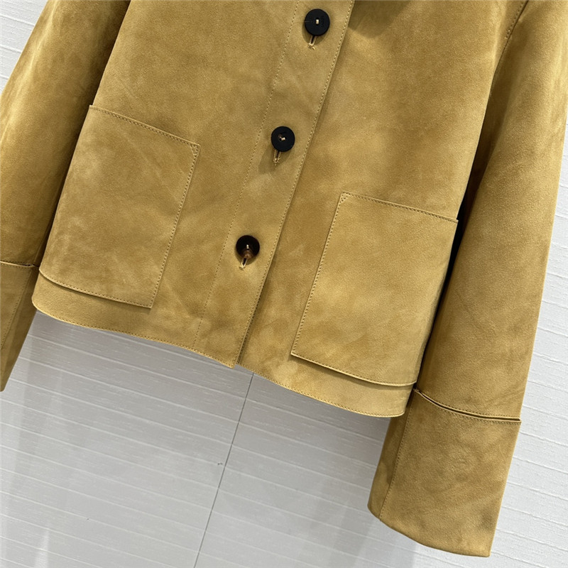 L0ew* lapel jacket genuine leather coat replica designer clothes