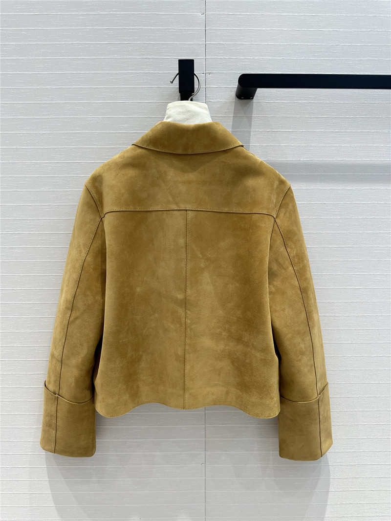 L0ew* lapel jacket genuine leather coat replica designer clothes