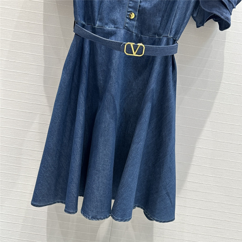 Va1e*ntin0 tencel denim dress replica clothing sites