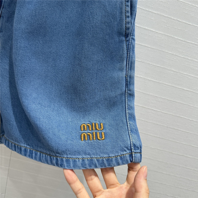 M1um1u retro primary blue soft denim shorts replicas clothes