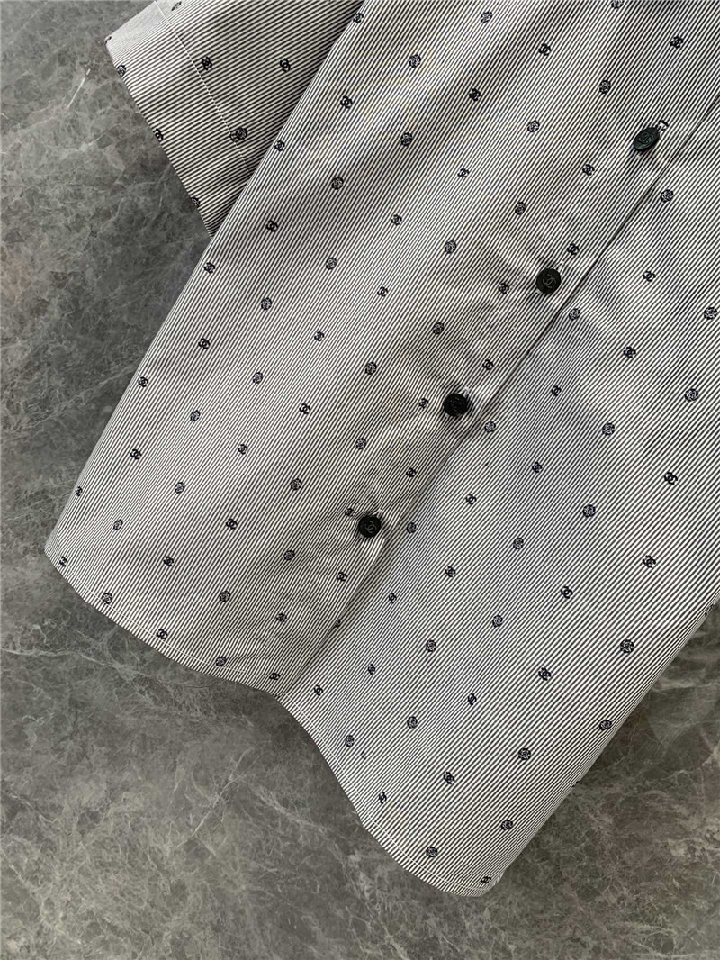 Ch**el striped casual short-sleeved shirt replica clothes